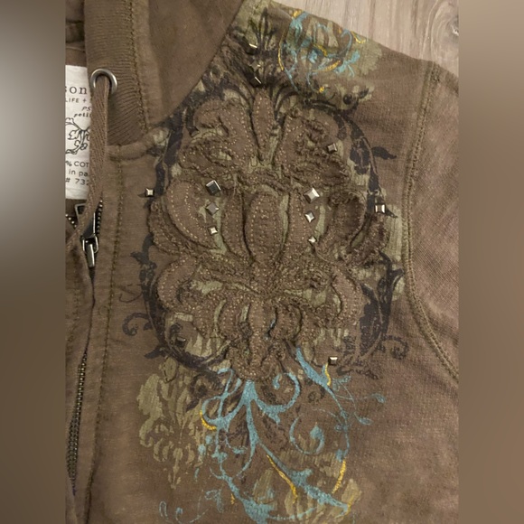 Studded zip up hoodie - Picture 3 of 4